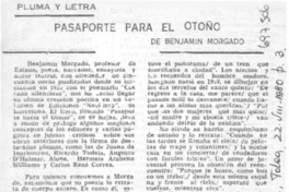 Pasaporte para el otoño