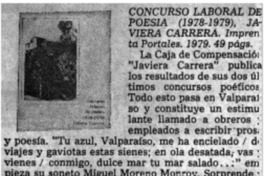 Concurso laboral de poesía (1978-1979), Javiera Carrera.