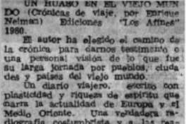 Un huaso en el viejo mundo