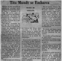 Tito Mundt se embarca.