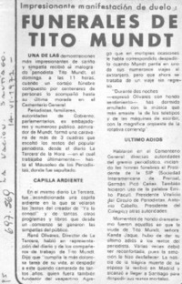 Funerales de Tito Mundt.