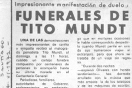 Funerales de Tito Mundt.