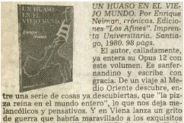 Un huaso en el viejo mundo.