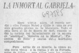 La inmortal Gabriela