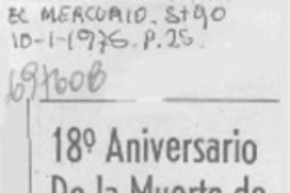 18° aniversario de la muerte de Gabriela Mistral.