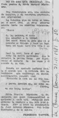 No es eso que imaginas