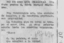 No es eso que imaginas