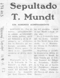Sepultado T. Mundt.