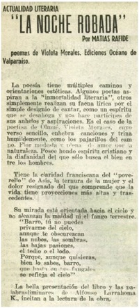 La noche robada"
