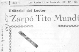 Zarpó Tito Mundt