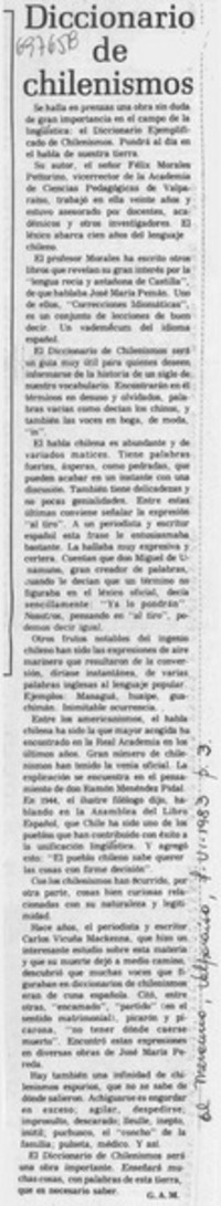 Diccionario de chilenismos