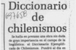Diccionario de chilenismos