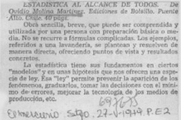 Estadística al alcance de todos.