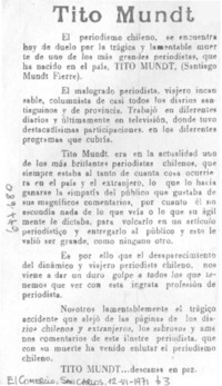 Tito Mundt.