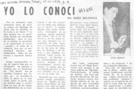 Yo lo conocí