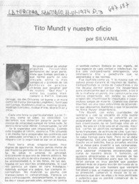 Tito Mundt y nuestro oficio