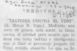 Diatriba contra el vino"