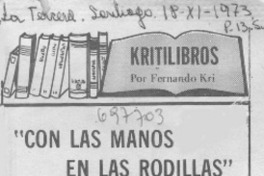 Con las manos en las rodillas"