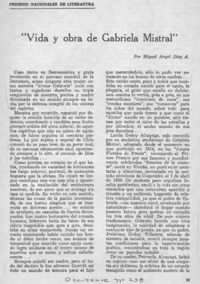 Vida y obra de Gabriela Mistral