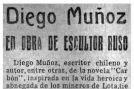 Diego Muñoz en obra de escultor ruso.