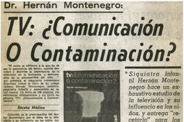 TV: ¿comunicación o contaminación?.
