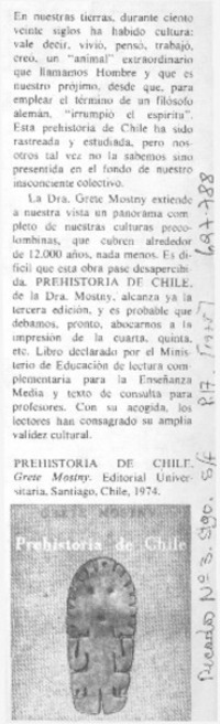 Prehistoria de Chile.