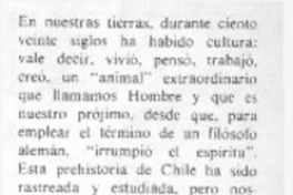 Prehistoria de Chile.