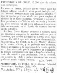 Prehistoria de Chile.