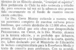Prehistoria de Chile.