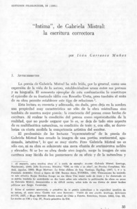 "Íntima" de Gabriela Mistral, la escritura correctora