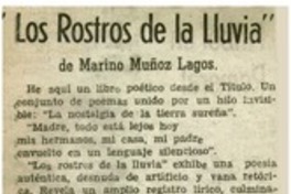 Los rostros de la lluvia
