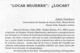 "Locas mujeres", ¿locas?