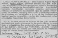 Legislación bancaria.