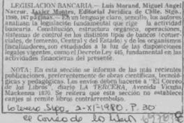 Legislación bancaria.