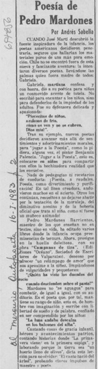 Poesía de Pedro Mardones