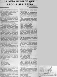 La niña humilde que llegó a ser reina