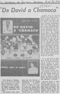 De David a Chamarro"