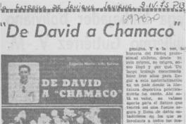 De David a Chamarro"