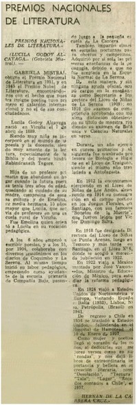 Premios nacionales de literatura