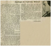 Antología de Gabriela Mistral