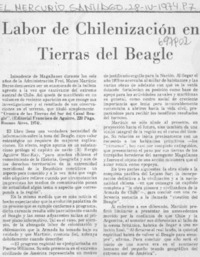 Labor de chilenización en tierras del Beagle.