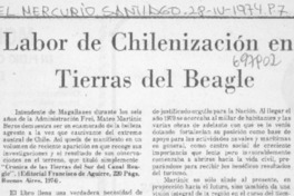 Labor de chilenización en tierras del Beagle.