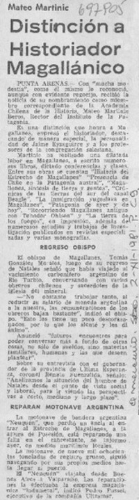 Distinción a historiador magallánico.