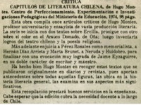 Capítulos de literatura chilena.
