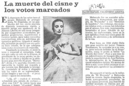 La muerte del cisne y los votos marcados