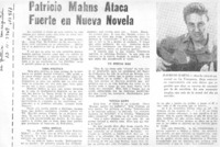 Patricio Manns ataca fuerte en nueva novela.