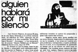 Alguien hablará por mi silencio