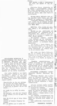 Oraciones rústicas y otros poemas