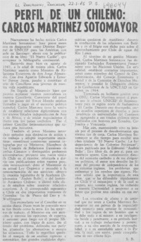 Perfil de un chileno: Carlos Martínez Sotomayor