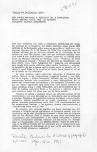 Hielo patagónico sur